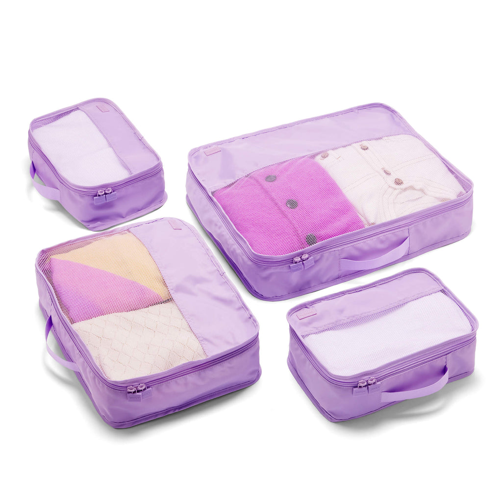 Luggage Organiser 4 Pack - lilac