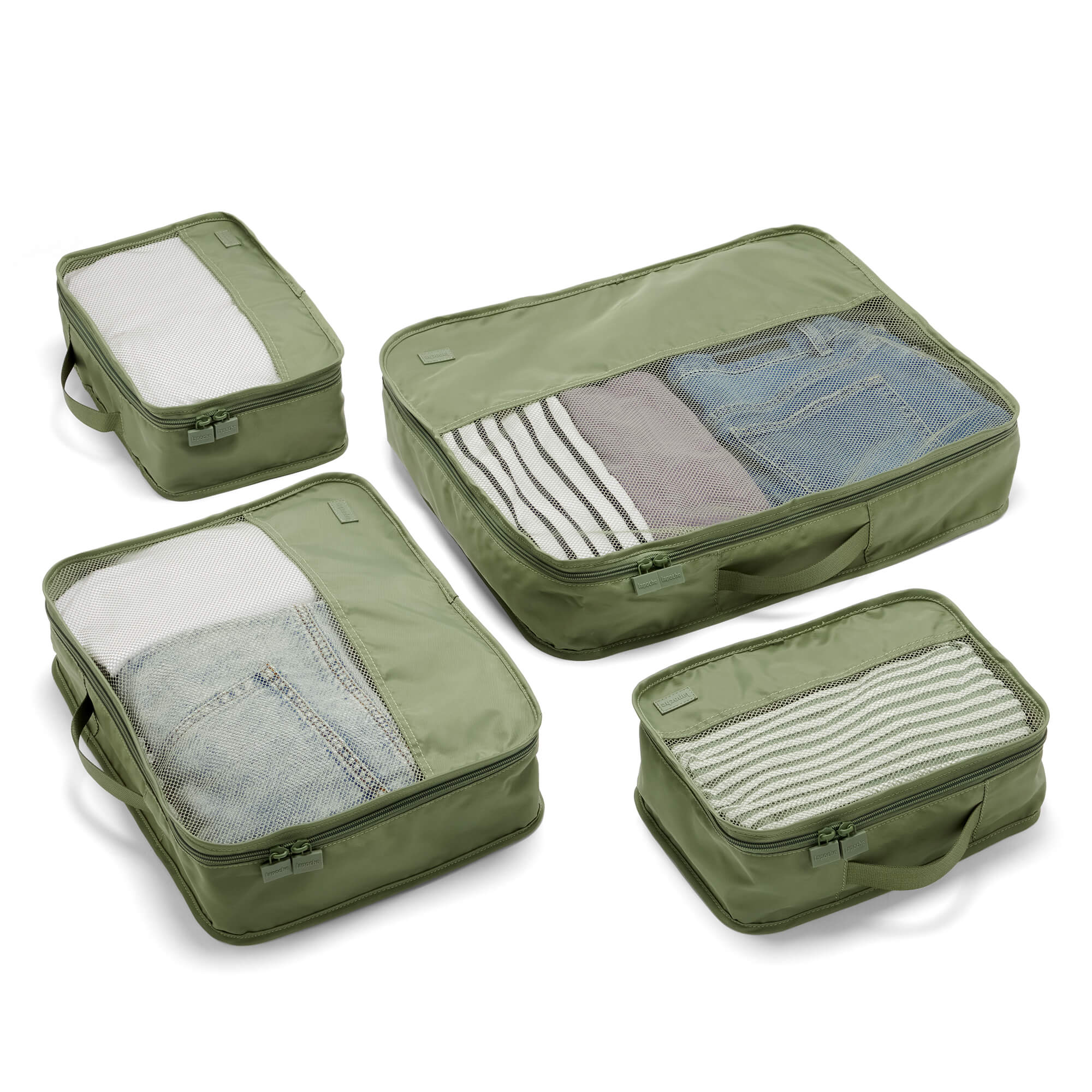 Luggage Organiser 4 Pack - olive