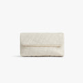 Cream | Front view of Monos x Reformation cosmetic pouch in cream
