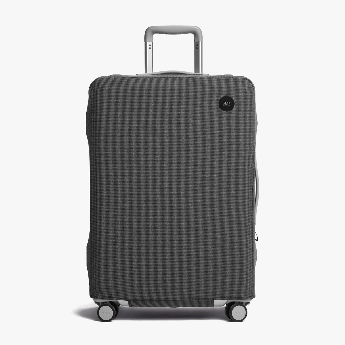 Check-In Large | Front view of Check-In Large Washable Luggage Cover in grey