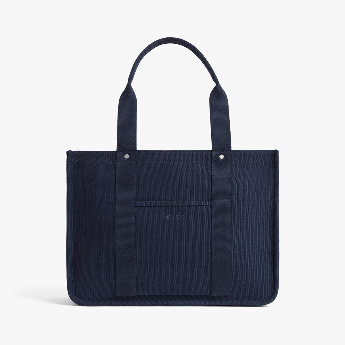 Abyss Blue | Front view of Gesso Tote in Abyss Blue