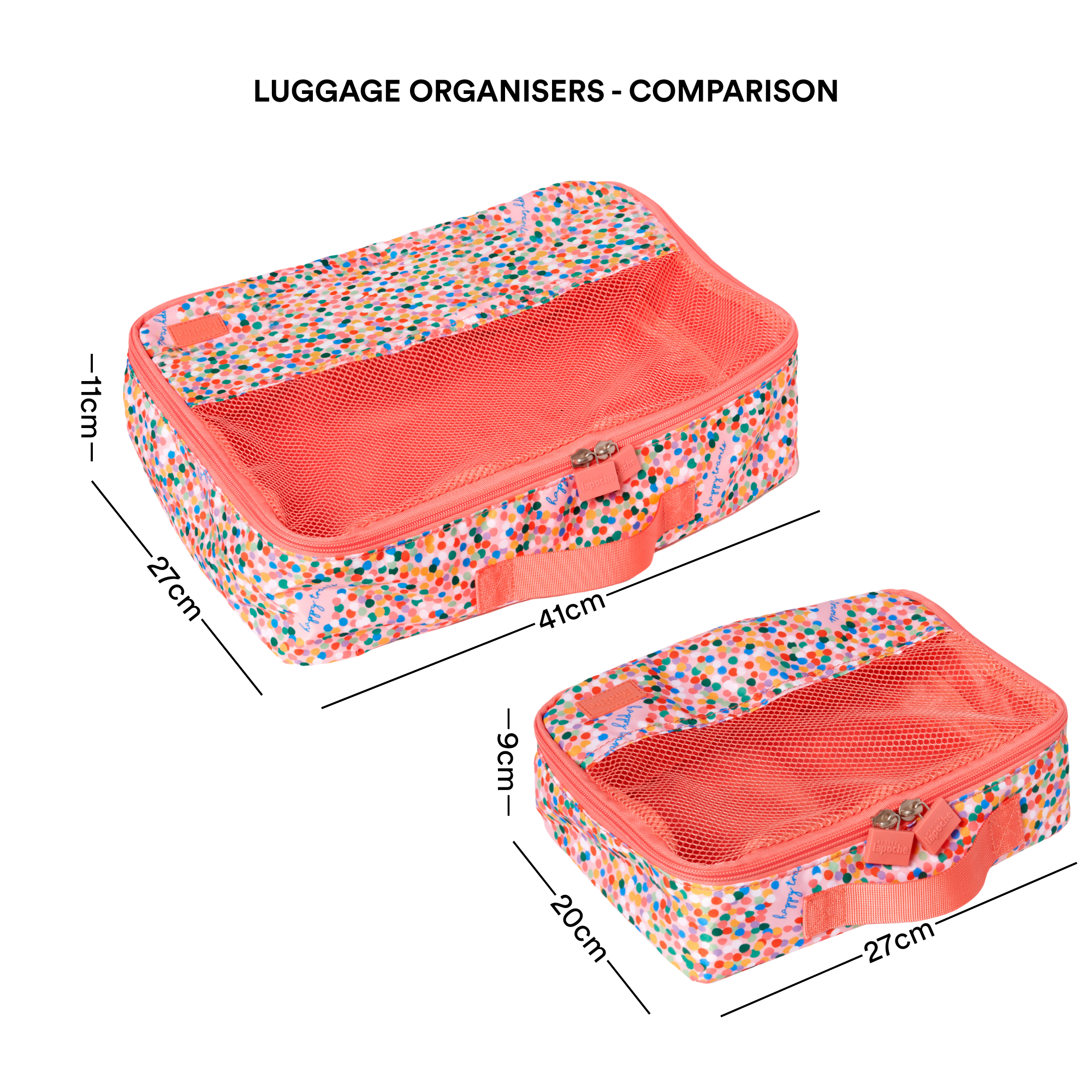 Luggage Organisers - polka dot