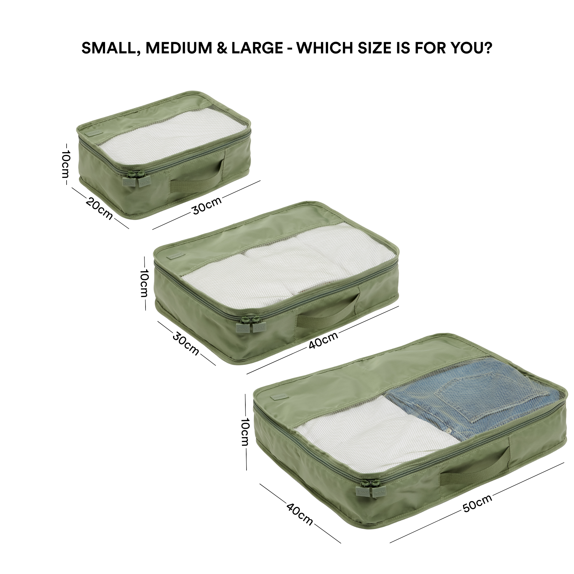 Luggage Organisers - olive