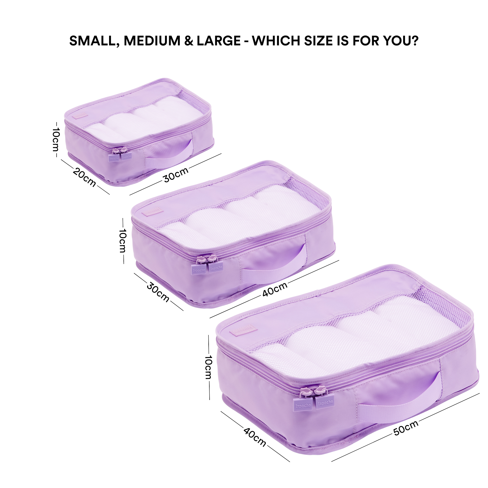 Luggage Organisers - lilac