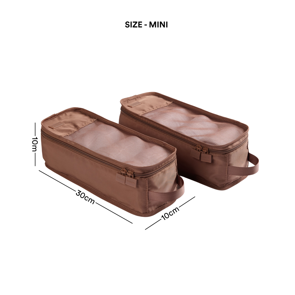 Mini Organiser 2 Pack - mocha