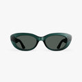 Crystal Emerald / Grey Green Lens | Front view of Minaret Sunglasses in Crystal Emerald with Grey Green Lens