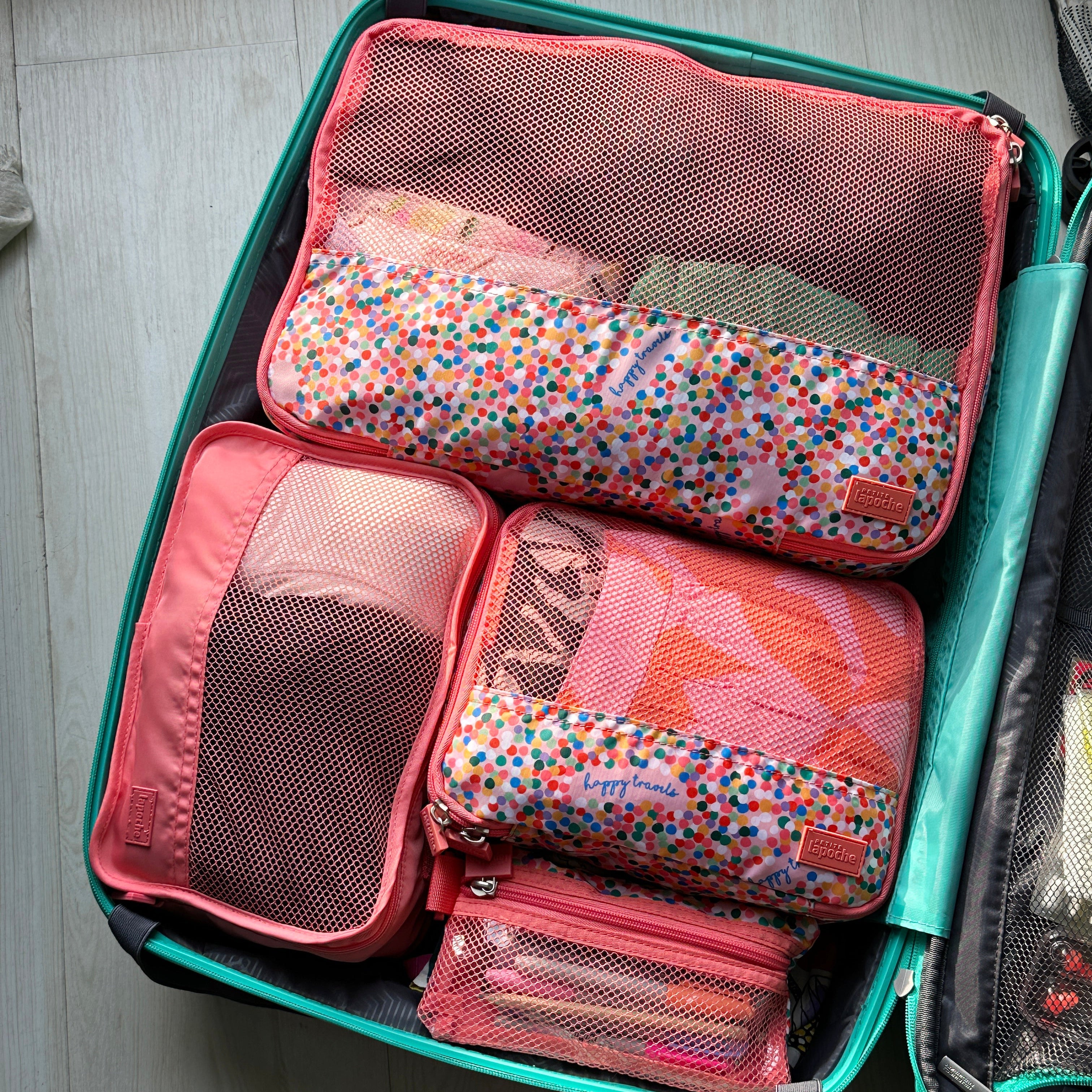Luggage Organiser 4 Pack - apricot